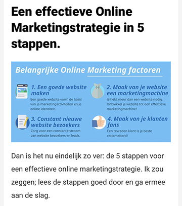 Goede blog bevat foto's