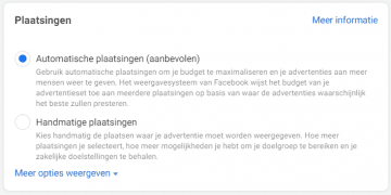 Stel de plaatsing in