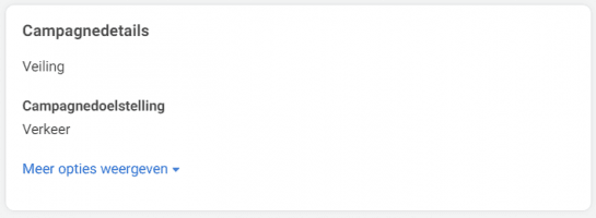 Campagne instellingen